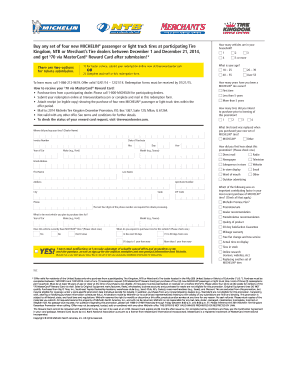 Michelin Tire Rebate Form