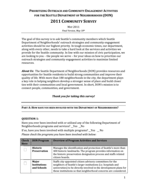 Community Engagement Survey