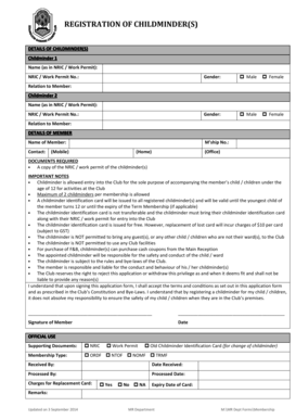 Childminder Registration Form