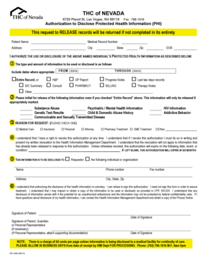 Authorization to Disclose Protected Health Information (PHI)