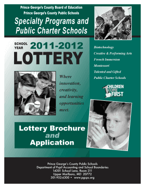 Prince George's County Public Schools Lottery Application