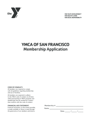 YMCA of San Francisco Membership Application