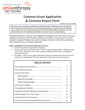 Common Grant Application Form