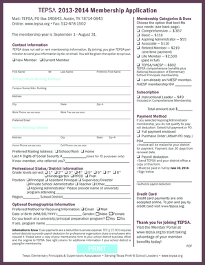 TEPSA Membership Application