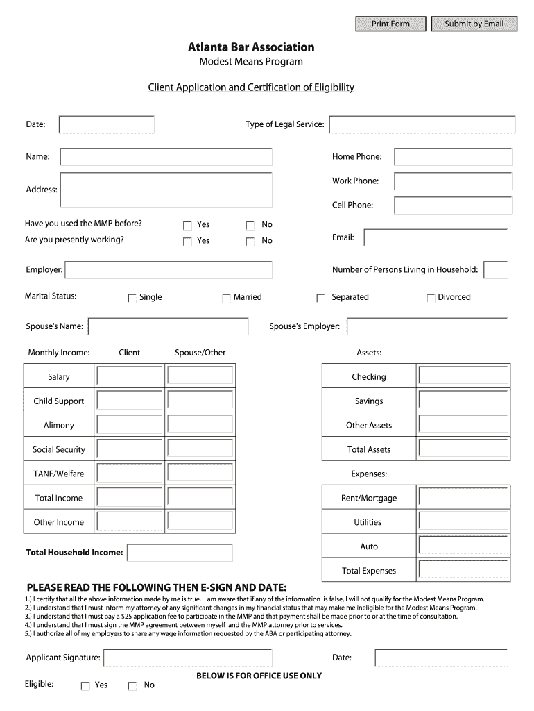 Fillable Online Modest Means Program Client Application and ...