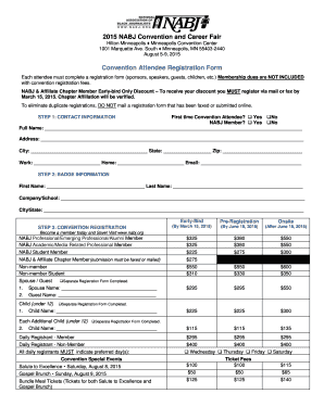 2015 NABJ Convention Registration Form