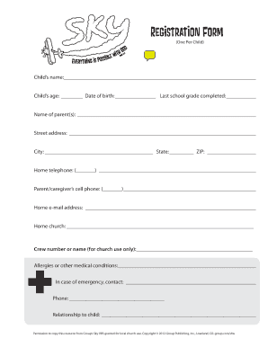 Child Registration Form