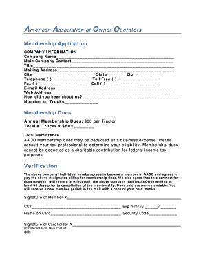 AAOO Membership Application