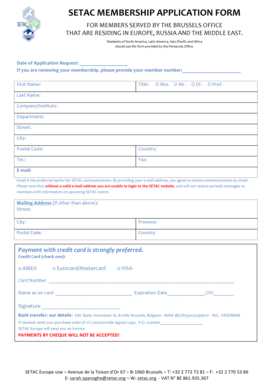 SETAC Membership Application Form