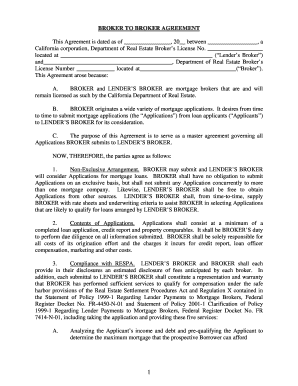 Broker to Broker Agreement