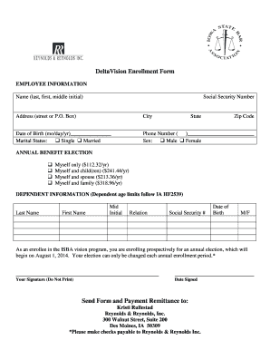 DeltaVision Enrollment Form
