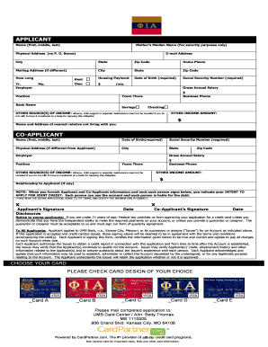 Credit Card Application Form
