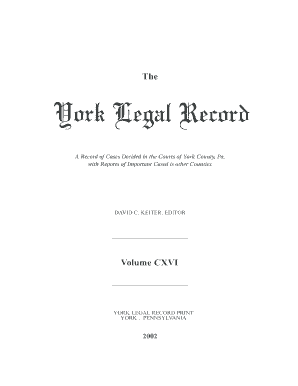 A Record of Cases Decided in the Courts of York County, Pa