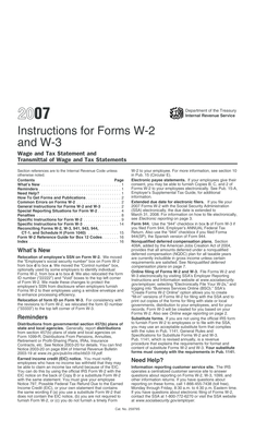 Instructions for Forms W-2 and W-3