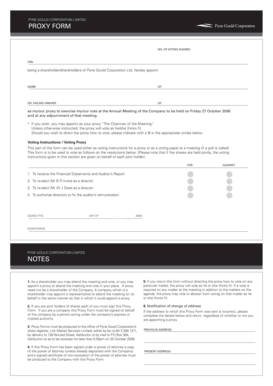Pyne Gould Corporation Proxy Form