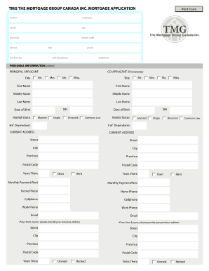 TMG Mortgage Application