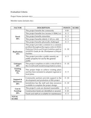 Evaluation Criteria FACTOR DESCRIPTION POINTS SCORE 30 - azmag