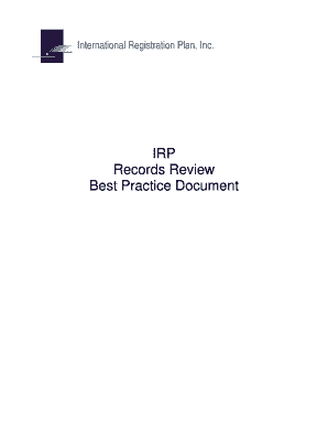 IRP Records Review Best Practice Document - International ...