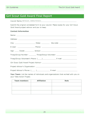Girl Scout Gold Award Final Report