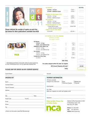 NCA Coffee Data Order Form