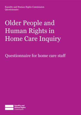 Older People and Human Rights in Home Care Inquiry Questionnaire