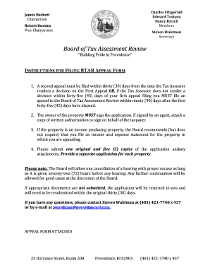 Rhode Island Property Tax Abatement Appeal Form