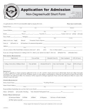 Hope International University Admission Application