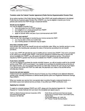 Federal Transfer Agreement Form