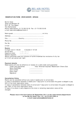 Reserveringsformulier