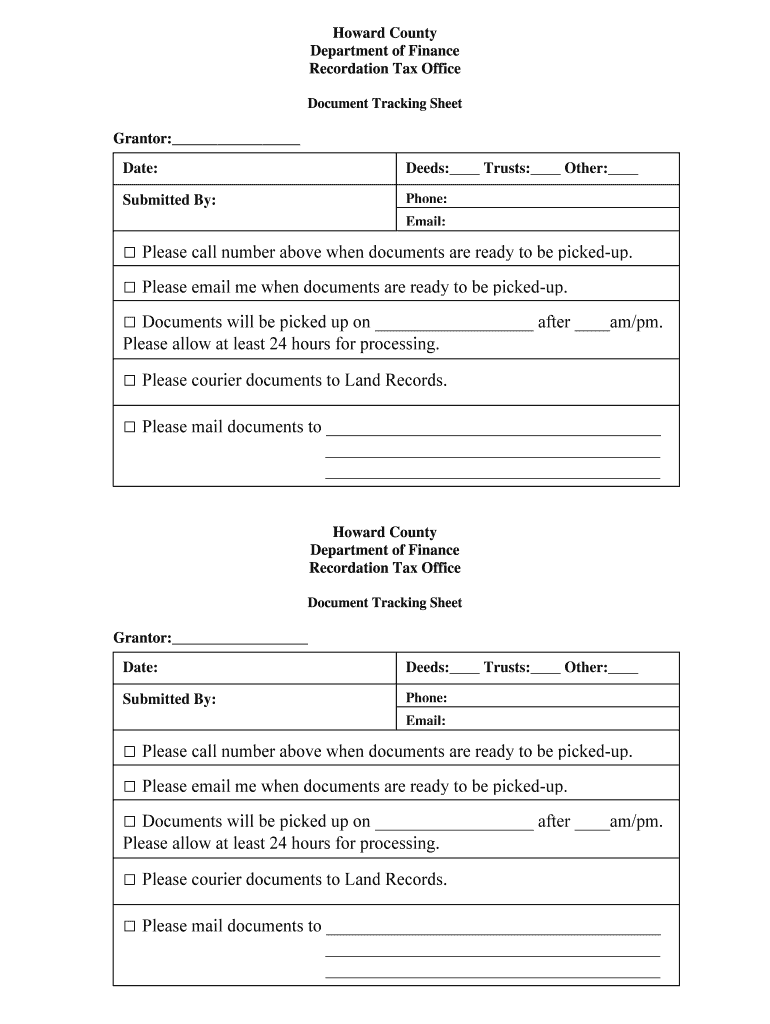 Fillable Online Howard County. Form Nonresident Seller's Tax