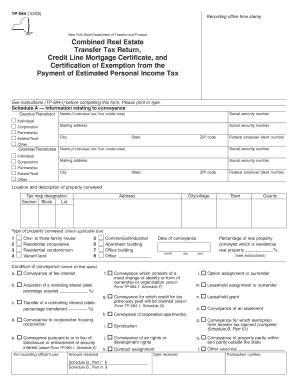 New York State Real Estate Transfer Tax Return