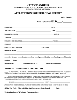 California Building Permit Application