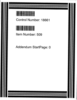 Control Number : 18661 Item Number: 509 Addendum StartPage : 0 PROJECT NO