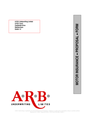 Motor Insurance Proposal Form