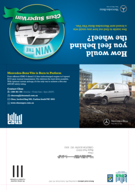 Cbus Mercedes-Benz Vito Van Competition Entry Form