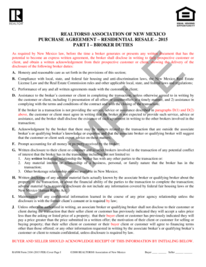 New Mexico Residential Purchase Agreement