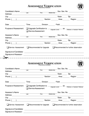 Referee Assessment Verification Form