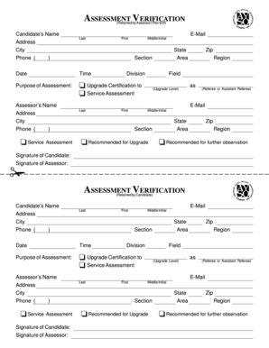 Referee Assessment Verification Form