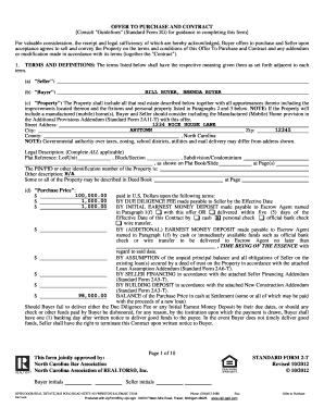 North Carolina Offer to Purchase and Contract