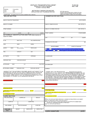 Kentucky Motorboat Title/Registration Application