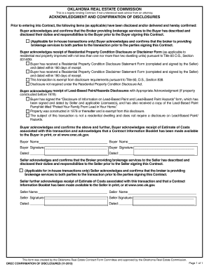 Oklahoma Residential Real Estate Sale Contract