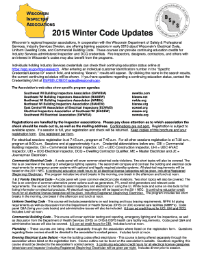 Wisconsin Code Updates Registration Form