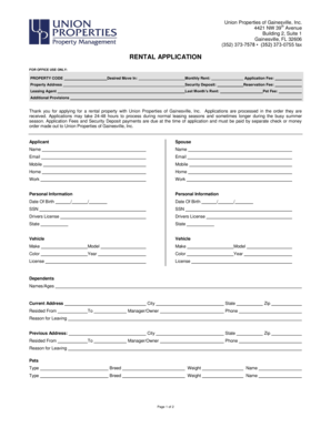 Rental Application