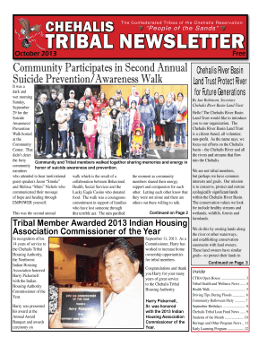 TRIBAL NEWSLETTER - Confederated Tribes of the Chehalis - chehalistribe