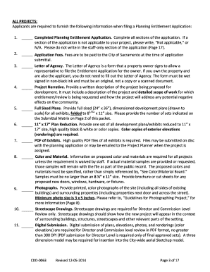 Planning Entitlement Application