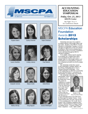 MSCPA Education Foundation Awards 2013 Scholarships - ms-cpa