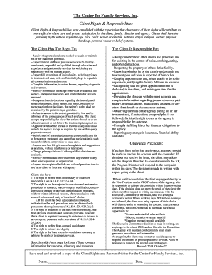 Client Rights and Responsibilities