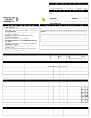 Florida State Employment Application