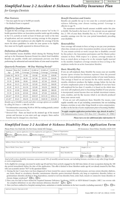 Simplified Issue 2-2 Disability Insurance Application