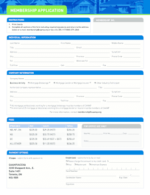 CAAMP Membership Application